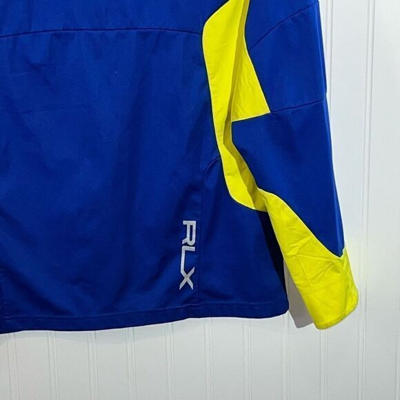 Ralph Lauren RLX Performance Jacket Men Small Blue Yellow Long Slv Full Zip Golf - Picture 10 of 12